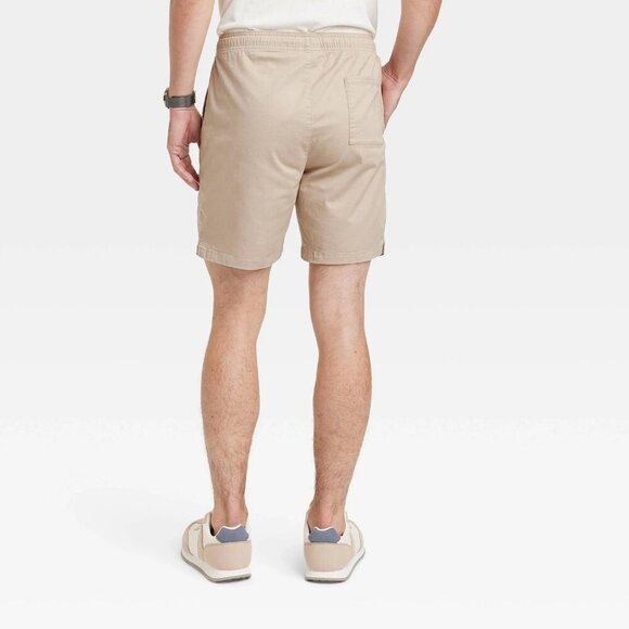 XXL - Mens 7in Everyday Pull-On Shorts - Goodfellow Co - Light Taupe - Picture 3 of 7